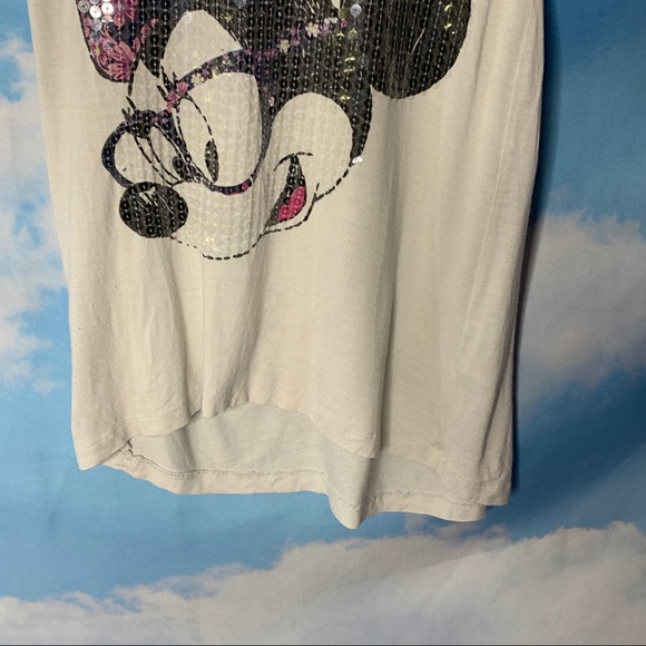 H&M- Minnie Mouse Off  White Sequin Tee  8-10 yrs - Picture 3 of 7